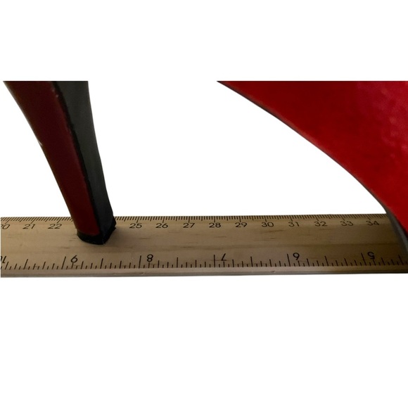 Alfani Red Suede Heels Pump Shoes Size 10M Platform Holiday Women Coquette - Picture 11 of 12